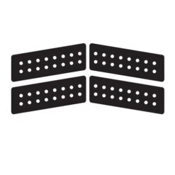 Boomerang Pad 4 Piece | Black | Deck Grip | Surfboard Traction |