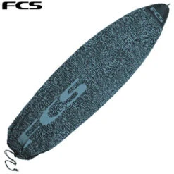 FCS | Stretch Surfboard Cover | Funboard - Suits Wider Fish | Board Sock | Tranquil Blue