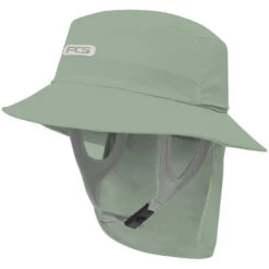 FCS | Bucket Surf Hat | Surfing Hat With Adjustable Under Chin Strap | Iceberg Green
