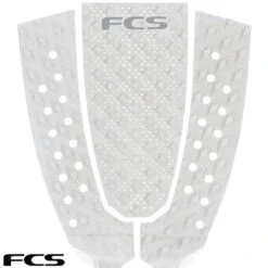 FCSII | T-3 ECO Pin Tail Pad | FCS | White | Surfboard Tail Pad | Deck Grip Suits Pin Tail Boards| Traction Pad |