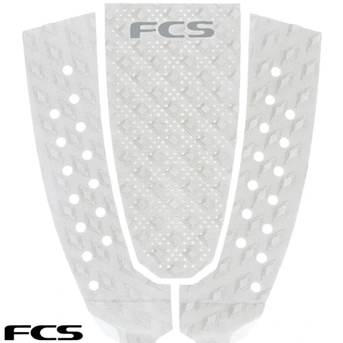 FCSII | T-3 ECO Pin Tail Pad | FCS | White | Surfboard Tail Pad | Deck Grip Suits Pin Tail Boards| Traction Pad |