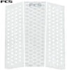 FCSII | T-3 Mid Traction Pad | FCS | White | Surfboard Front Foot Pad | Deck Grip |