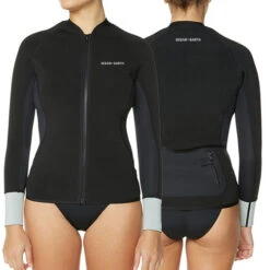 Ocean And Earth Ladies | 1.5mm Long Sleeve Surfing Vest | Womens Paddle Vest | Front Zip |