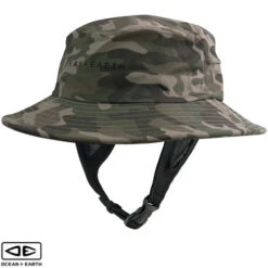 Bingin Lightweight Soft Peak Surf Hat | Camo | Sun Protection | Ocean And Earth | Surfing Hat With Clip