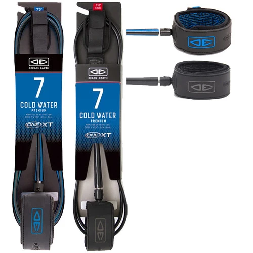 Ocean And Earth | Cold Water 7ft Premium One Piece XT | Surfboard Leash | Super Strong Leggie | Top Of The Range Leg Rope |