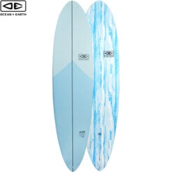 8'6" Happy Hour Surfboard | Ocean And Earth | Epoxy Softboard | Mid-Length | Full Nose And Pulled In Pin - Supreme Funboard