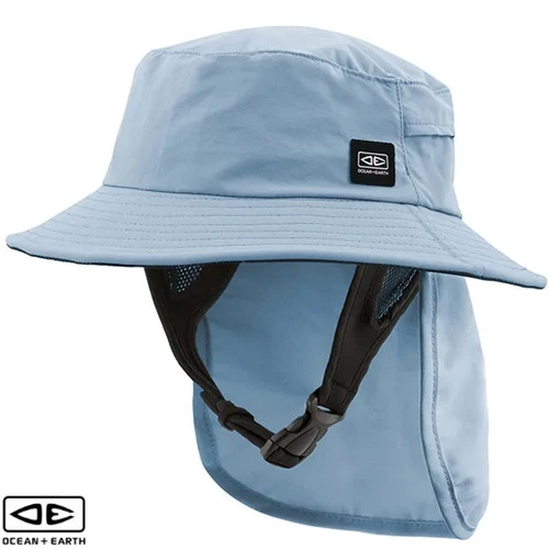 Indo Stiff Peak Surf Hat | Pale Blue | Sun Protection For Surfing | Ocean And Earth