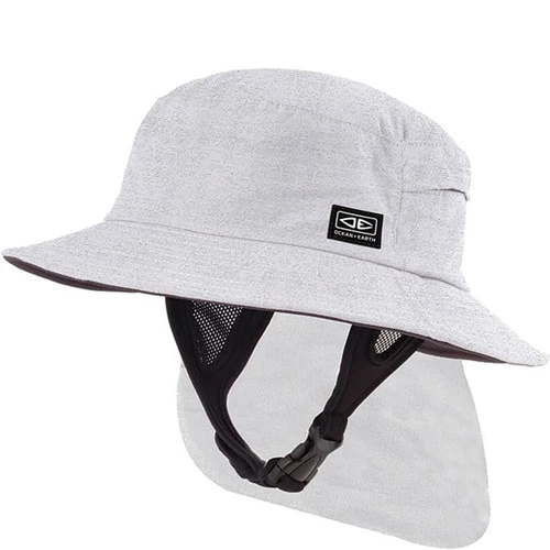 Indo Stiff Peak Surf Hat | White Marle | Sun Protection For Surfing | Ocean And Earth