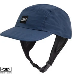 Ocean And Earth | Ulu Surf Cap | Navy Blue | Hat For Surfing | Adjustable Chin Strap | Ocean And Earth