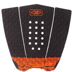 Wide Jack Tail Pad | Hybrid | Fish | Retro | Deck Grip | Black/ Orange | Surfboard Traction Pad | Ocean And Earth