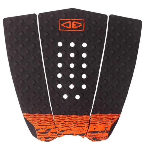 Wide Jack Tail Pad | Hybrid | Fish | Retro | Deck Grip | Black/ Orange | Surfboard Traction Pad | Ocean And Earth
