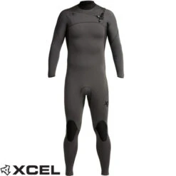 XCEL Comp Wetsuit Steamer 2mm | Chest Zip | All Jet Black | Xcel Surfing Wetsuits