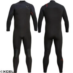 XCEL | Phoenix Steamer Wetsuit 3/2mm| Black | Mens Surfing Wettie | Chest Zip