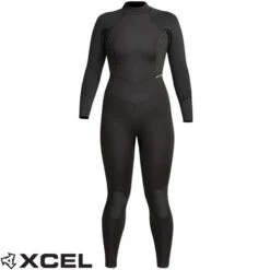 XCEL | Womens Axis Steamer Wetsuit 3/2mm | Ladies Surfing Wetsuit | Back Zip Easy Entry | Ladies Full Surf Wetsuit |