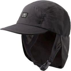 Sumatra Legionnaire Surf Cap | Black | Surfing Hat With Clip | Sun Protection Hat For Water Sports