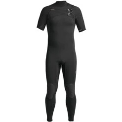 XCEL Comp X Short Sleeve Surfing Wetsuit 2mm | Chest Zip | Black