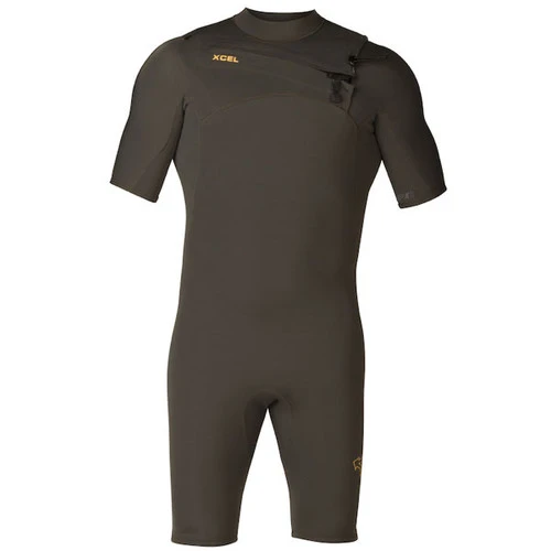 Mens Infiniti Comp 2mm Springsuit | X2 Chest Zip | Jet Black | Clearance